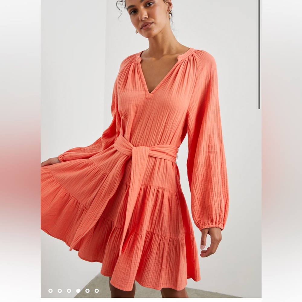 Rails Coral Long Sleeve Dress
